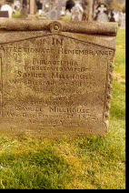 The grave memorial of Samuel and Philadelphia Millhouse